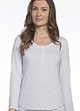 Jockey Women's Sleepwear Spring Umbrellas Contrast Long Sleeve Top