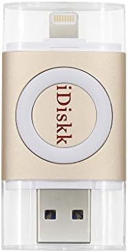 Mini USB Drive for iPhone, iPad, iPod and PC, USB and Lightning Connector (Silver-8GB)