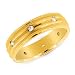 14K Yellow Gold Textured Diamond Ring