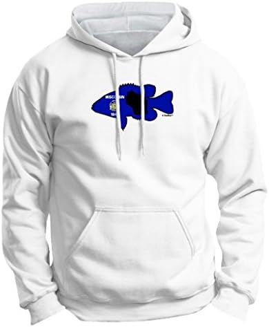 Bass Fishing Gift Wisconsin Home State Pride Premium Hoodie Sweatshirt Large White