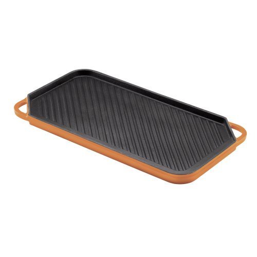 Rachael Ray Cast Iron Double Burner Griddle - Orange