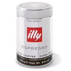 Illy Espresso Ground Coffee, Dark Roast (dunkle R�stung), gemahlen, Dose mit silber/schwarzer Banderole, 1er Pack (1 x 250g Dose)