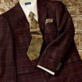 Burgundy Windowpane Italian Wool Sportcoat