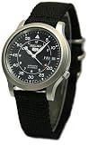Seiko 5 Men's SNK809 Automatic Black Strap Black Dial Watch