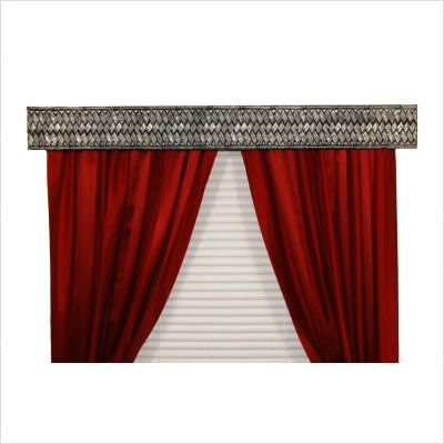 BCL Drapery Hardware WVAS Weave Curtain Rod Valance in Antique Silver