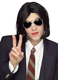 R51316 Plastic Man Michael Jackson Wig & Aviator Glasses