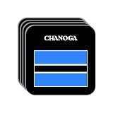 Botswana - "CHANOGA" Set of 4 Mini-Mousepad Coasters