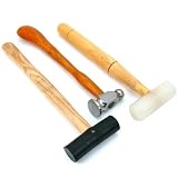 3Pc Nylon Rubber Mallet Chasing Hammers Hobby Tool Set