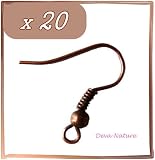 Lot 20 tiges crochets boucles d'oreilles métal cuivre