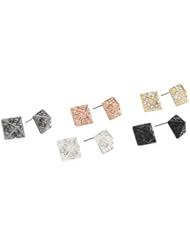 Jewelry Set with Five Pairs of Pyramid-Shape Stud Earrings