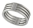 Stainless Steel Three Row Cutout Flat Band