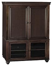 Bush Furniture Savannah Collection Pocket Door Armoire, Mocha Cherry