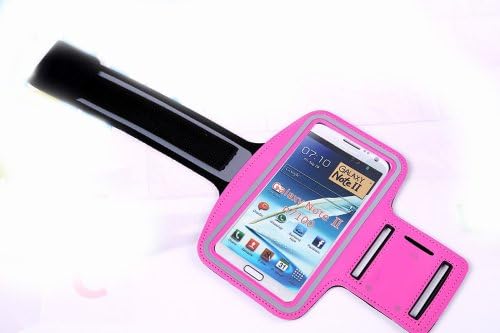 EkitMall Sports Running Jogging Gym Waterproof Armband Case Cover for Samsung Note 2 N7100 Note 3 N9000 (HOTPINK)