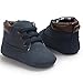 Voberry® Toddler Baby Boy's Leather Sneaker Shoes Lace up Snow Boots Warm (0~6Month, Dark Blue)