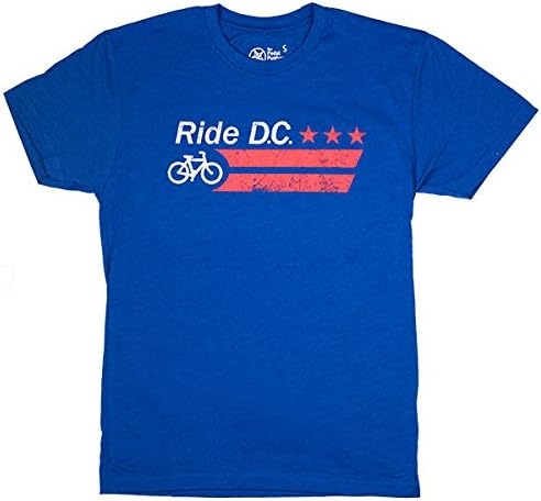 Pedal Pushers Club Stars and Bars Tee, Small, Heather Royal