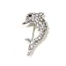 AB Clear Austrian Rhinestone Dolphin Silver-Plated Brooch Pin image 1