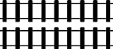 STRAIGHT TRAIN TRACKS....WALL STICKERS DECALS ART DECOR, BLACK