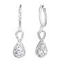 Hoop Dangle Crystal Drop 925 Sterling Silver Jewelry Earrings