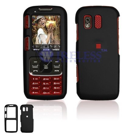 Samsung M540 RANT Cell Phone Black Rubber Feel Protective Case Faceplate Cover