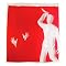 Psycho Shower Curtain - Red/Clear