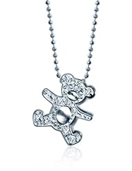 Alex Woo "Little Baby" Diamond And White Gold Pendant, 16"