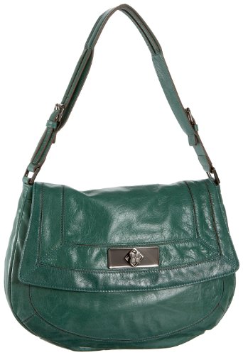 BCBGMAXAZRIA Vintage Crackle Leather Shoulder Bag