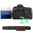 GTMax 2pcs EOS 60D LCD Screen Protector + Camera lens pen for Canon EOS 60D