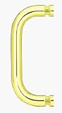 CRL 6 Gold Plated Single-Sided Solid 3/4 Diameter Pull Handles without Metal Washers