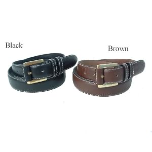 Nautica Men Business Casual Accented Stitching Belt