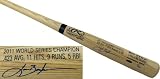 Lance Berkman Autographed Bat - TRISTAR Rawlings Name Model Engraved 2011 World Series Champion, .423 Avg 11 Hits 1 HR 5 RBI LE of 211