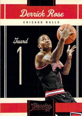 2010-11 Panini Classics Derrick Rose Chicago Bulls #68 Basketball Card