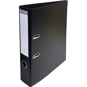 Exacompta - 53741E - Classeur � Levier PVC 2 Anneaux - Format A4 - Dos de 70 mm - Noir