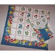 Fruit Salad Fruit Tiles Tablecloth Square 50" X 52" Colorful Primary Colors Cotton Print Apples Strawberries Bananas Cherries
