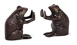 Pack of 2 Whimsical Patty Cake Playing Frog Bookends
