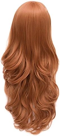 Gorgeous Long Hair Spiral Curly Cosplay Wig Women Seduction Wig (Orange)