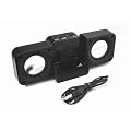 Invero Black Universal Portable Folding Speaker for Samsung i9100 Galaxy S2