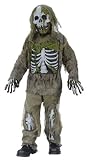 Childs Skeleton Zombie Halloween Costume Large 12-14