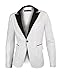 Lanbaosi Men's 1 Button White Dress Suit Jacket and Pants Sets