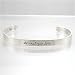 DO WHAT YOU LOVE, Sterling Silver Cuff Bracelet with Heart Design, #8893