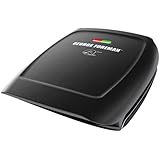 George Foreman GR2060B 4-Serving Classic Plate Grill, Black