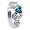 Sterling Silver 6mm Heart Shaped Turquoise Inlay with 8mm Wide Claddagh Polished Finish 2mm Band Ring Size 5