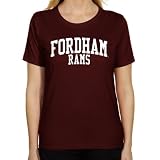NCAA Fordham Rams Ladies Team Arch Classic Fit T-Shirt - Maroon