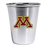 Set of 2 Minnesota Golden Gophers Stainless Shot Glass - NCAA College Athletics