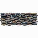 Brook Stone Red Horizon 4 X 12 Inch Stone Mosaic Wall Tile (12 Pcs/4 Sq. Ft. Per Case, Standard Shipping)