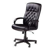 Body Balance System Harmonic Massage Office Chair - Black Leather with Black Finish Frame (Traditional)
