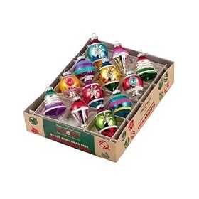 Christopher Radko Shiny Brite Christmas Ornaments, Set of 12