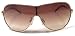 Designer Fashion "Sonoma" Mens Oversized Metal Aviator Sunglasses (Gold Frame with Gradient Brown Lens)