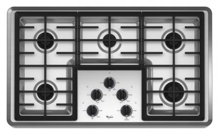 Whirlpool W5CG3625XS 36 Gas Cooktop 5 Sealed Burners, Stainless Steel