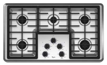 Whirlpool W5CG3625XS 36 Gas Cooktop 5 Sealed Burners, Stainless Steel