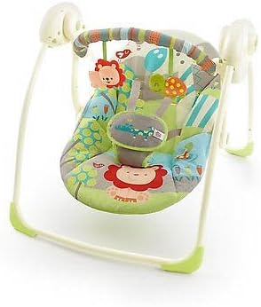 Bright Starts And Away Lion Turtle Green Jungle Portable Travel Swing